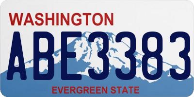 WA license plate ABE3383