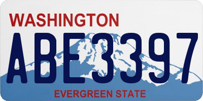 WA license plate ABE3397