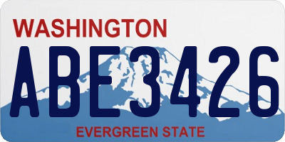 WA license plate ABE3426