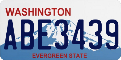 WA license plate ABE3439