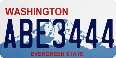WA license plate ABE3444