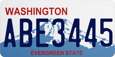 WA license plate ABE3445