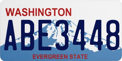 WA license plate ABE3448