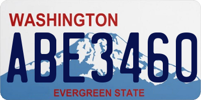 WA license plate ABE3460