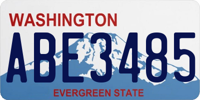 WA license plate ABE3485