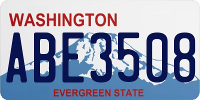 WA license plate ABE3508