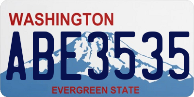 WA license plate ABE3535