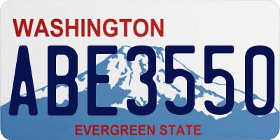 WA license plate ABE3550
