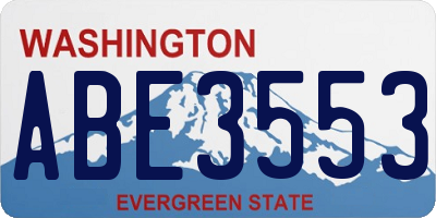 WA license plate ABE3553