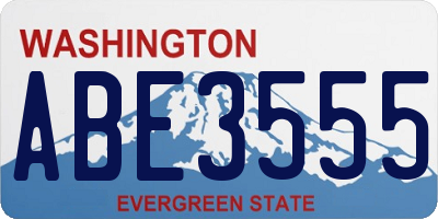 WA license plate ABE3555