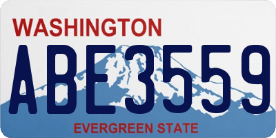 WA license plate ABE3559