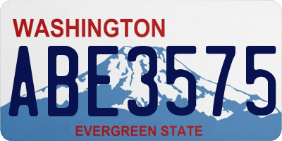 WA license plate ABE3575