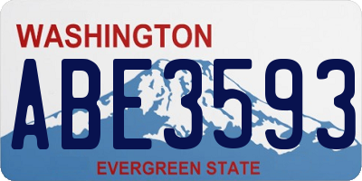 WA license plate ABE3593