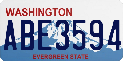 WA license plate ABE3594