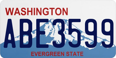 WA license plate ABE3599