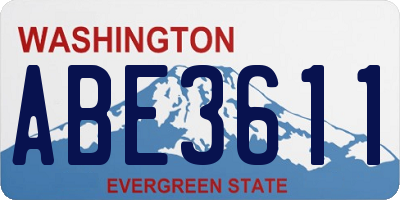 WA license plate ABE3611
