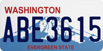 WA license plate ABE3615