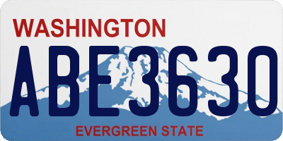 WA license plate ABE3630