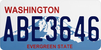 WA license plate ABE3646