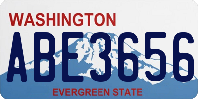 WA license plate ABE3656