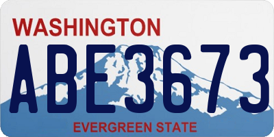 WA license plate ABE3673