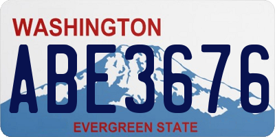 WA license plate ABE3676