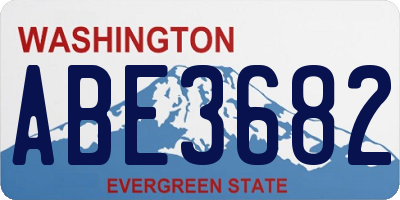 WA license plate ABE3682