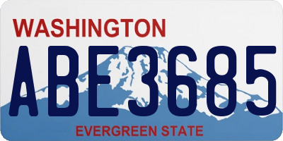 WA license plate ABE3685
