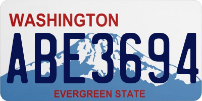 WA license plate ABE3694