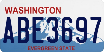 WA license plate ABE3697