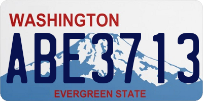 WA license plate ABE3713