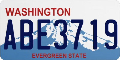 WA license plate ABE3719