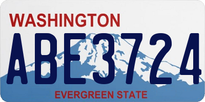 WA license plate ABE3724