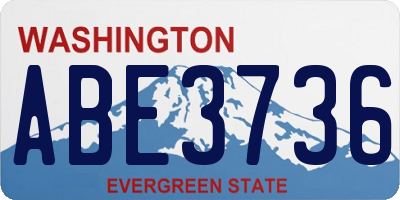 WA license plate ABE3736