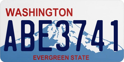 WA license plate ABE3741