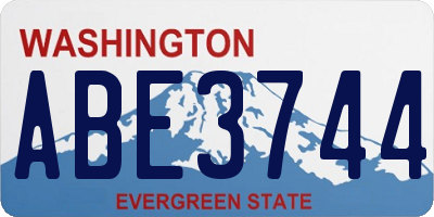 WA license plate ABE3744