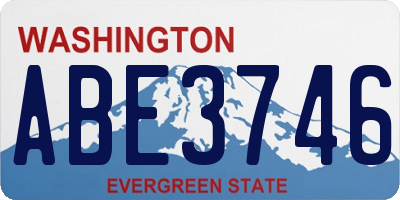 WA license plate ABE3746