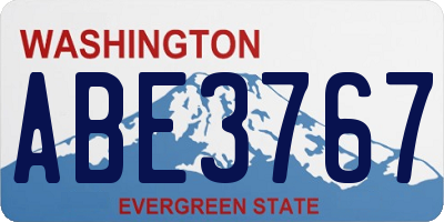 WA license plate ABE3767