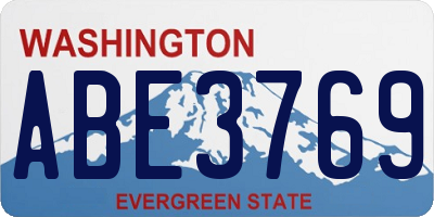 WA license plate ABE3769