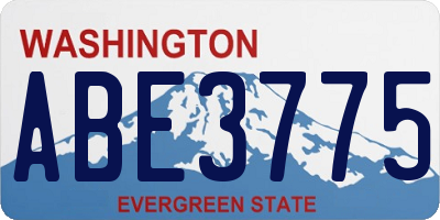 WA license plate ABE3775
