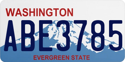 WA license plate ABE3785