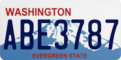 WA license plate ABE3787
