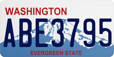 WA license plate ABE3795