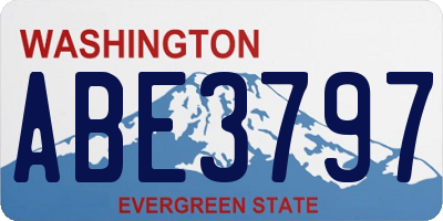 WA license plate ABE3797