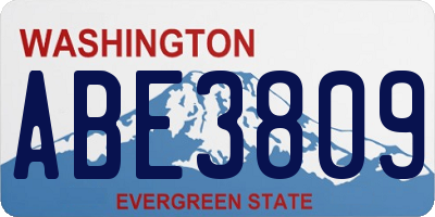 WA license plate ABE3809