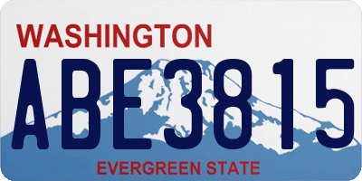 WA license plate ABE3815