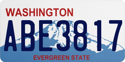 WA license plate ABE3817