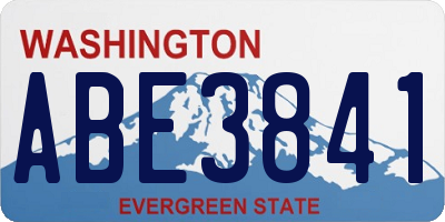 WA license plate ABE3841