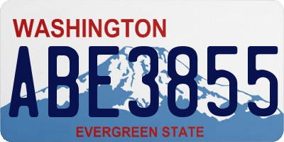 WA license plate ABE3855