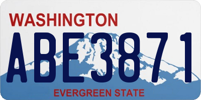 WA license plate ABE3871